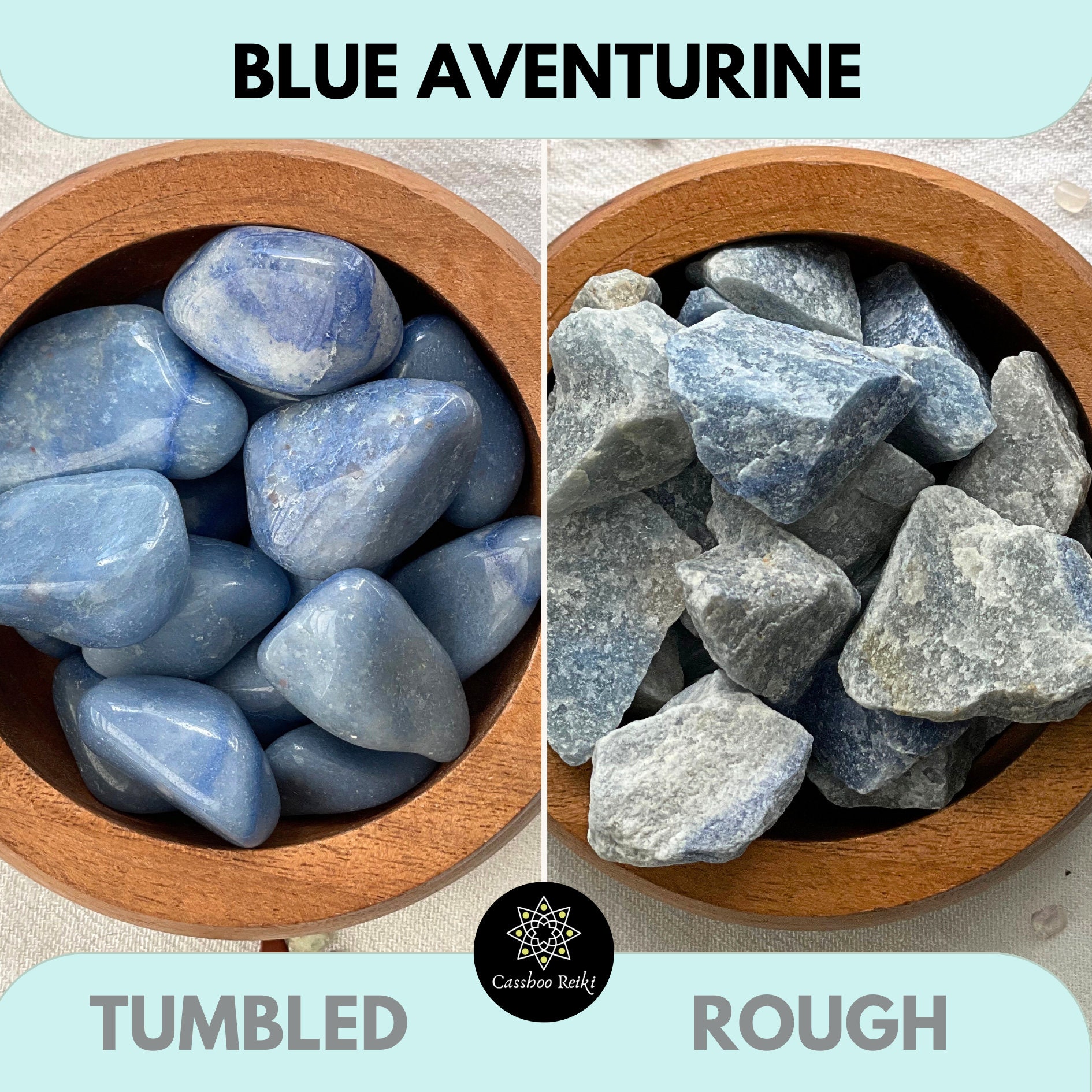Blue Aventurine | Blue Quartz, Tumbled or Rough - Etsy