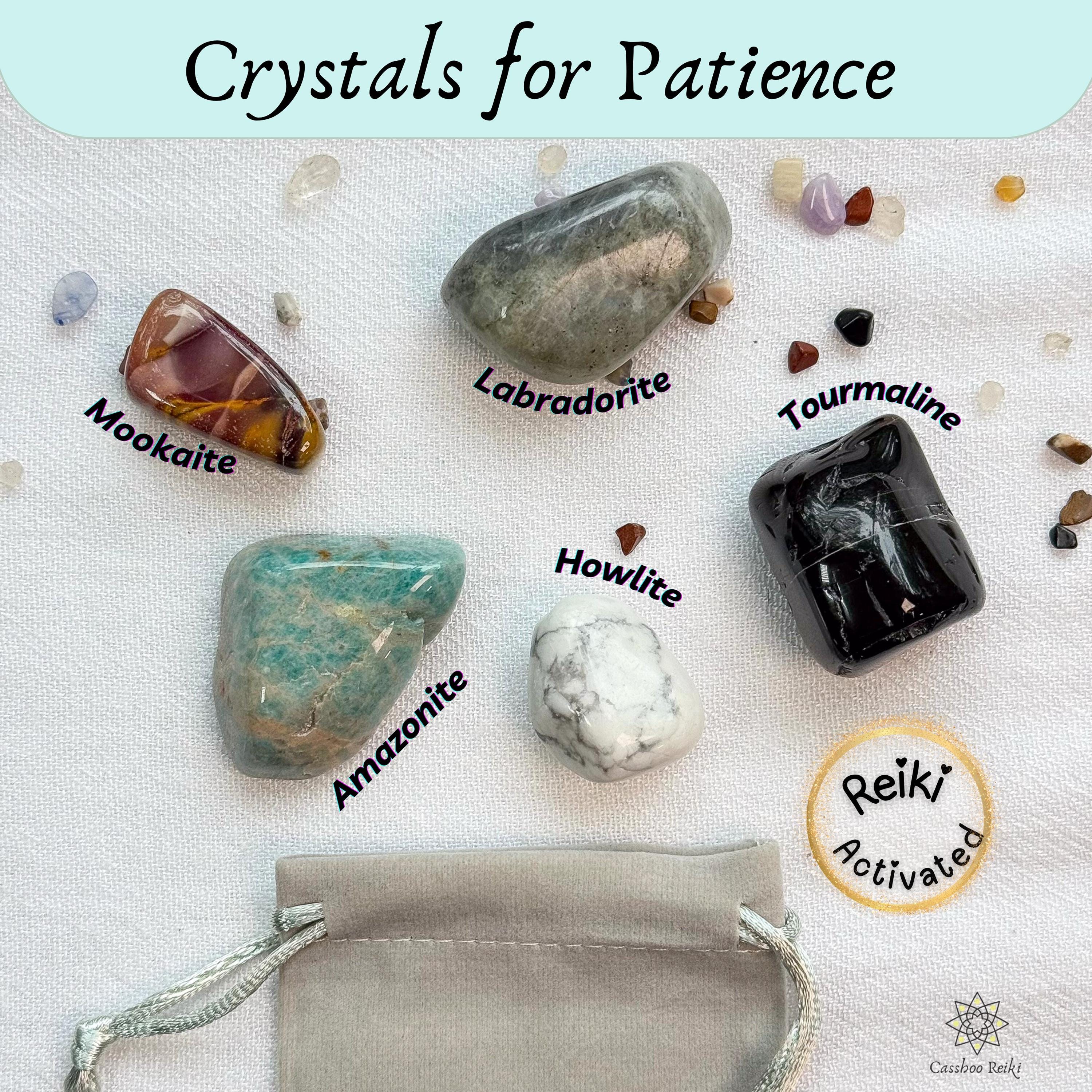 Crystal Set for Patience | Crystals for Shadow Work | Gift for