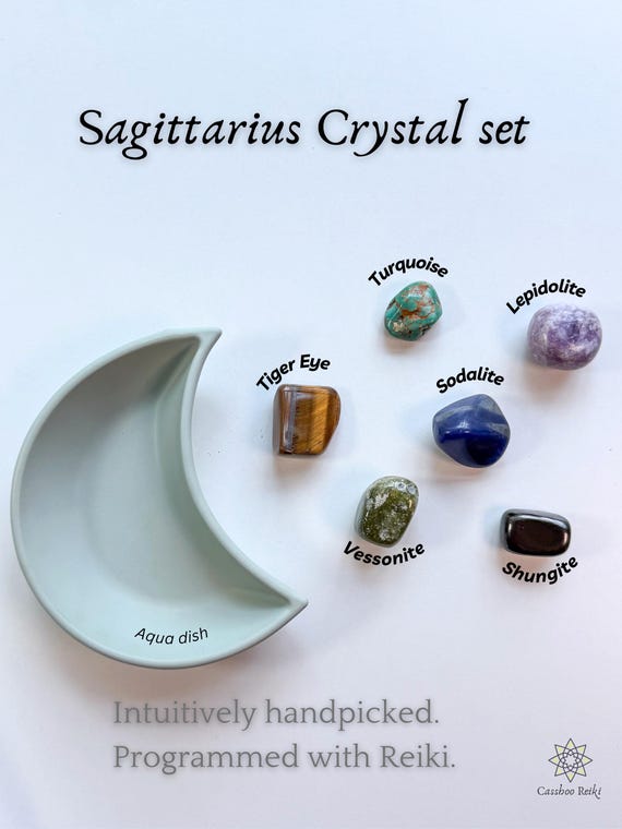 Sagittarius Zodiac 6 Crystal Set | November-december Birthday Gift