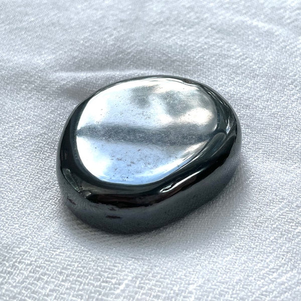 Natural Magnetite Palm Stone | Magnetic Hematite Pocket Stone