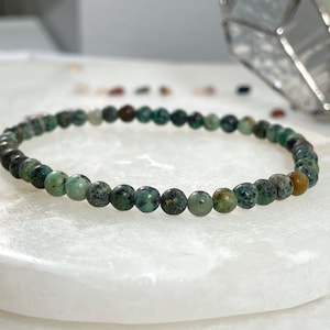 African Turquoise 4mm Beads Bracelet
