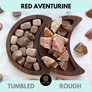 Red-Orange Aventurine. Tumbled or Rough | Crystal for Aries Zodiac