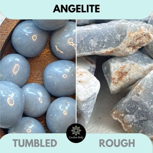 Angelite Tumbled or Rough Crystal | Blue Anhydrite