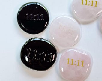 11:11 Palm Stone | Painted Stone