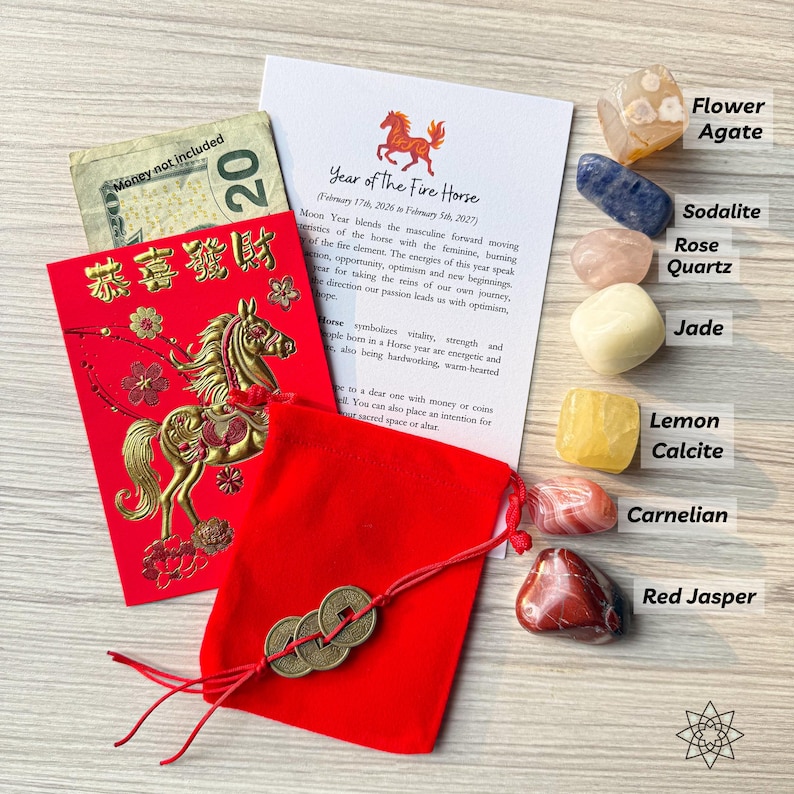 2026 Lunar Year of the Fire Horse, Crystal Set | 2026 Chinese New Year Gift image 2