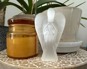 3 inch tall Selenite angel | Gemstone Figurine