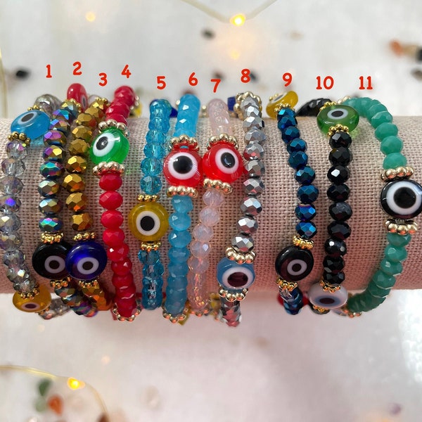 Evil Eye Elastic Bracelet in plastic | Bracelet for Protection