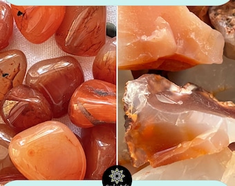 Carnelian Agate Tumbled or Rough