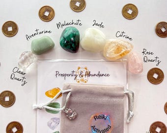 Abundance & Prosperity Crystal Set | Self Care Crystals | Feng Shui Crystals
