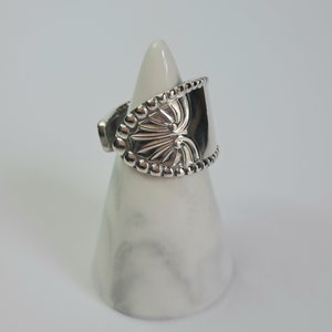 Early 1900s antique spoon ring solid silver