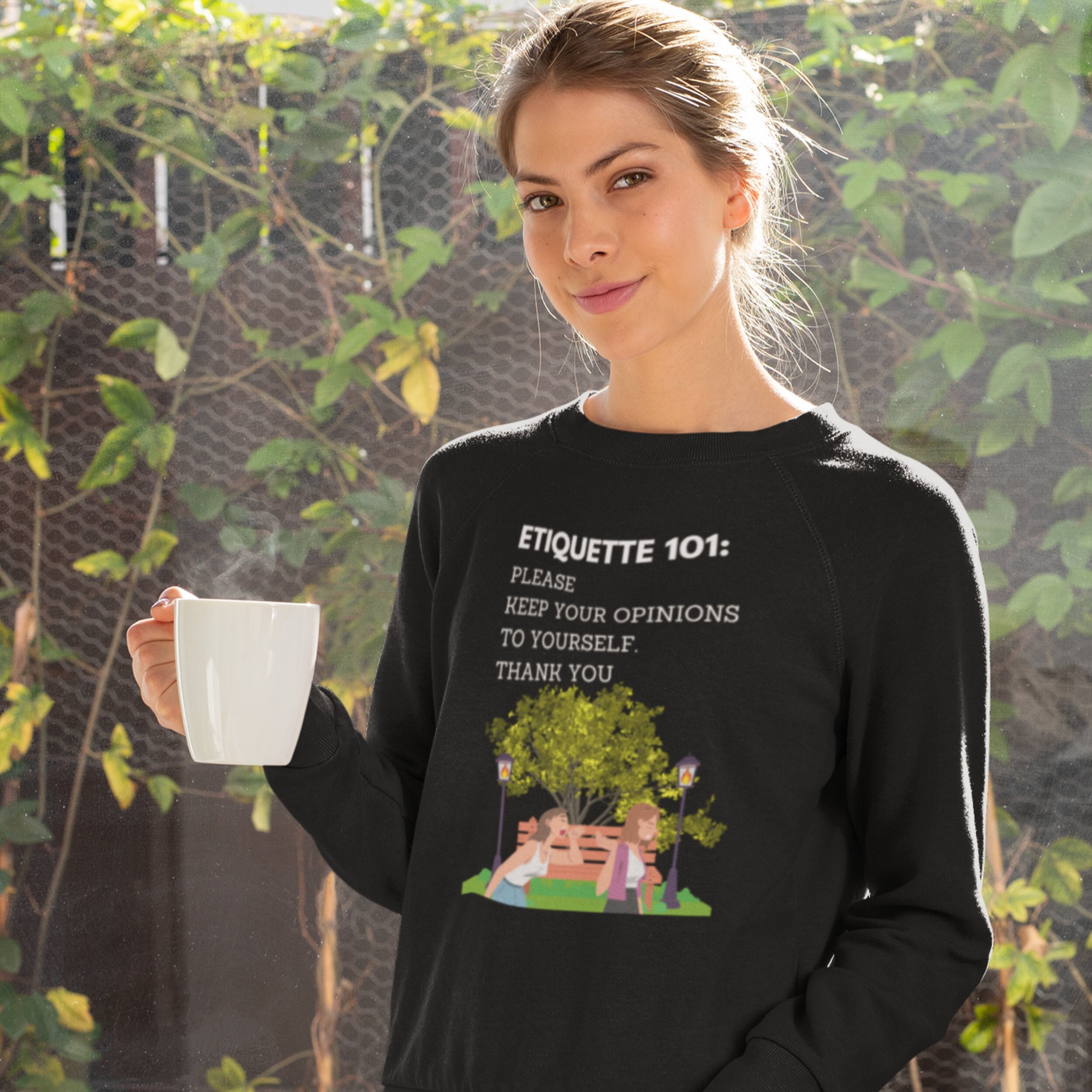 Etiquette tee shirt hot sale