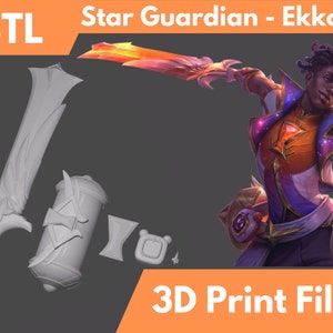 Star Guardian Ekko Cosplay 3D Print Files - League of Legends