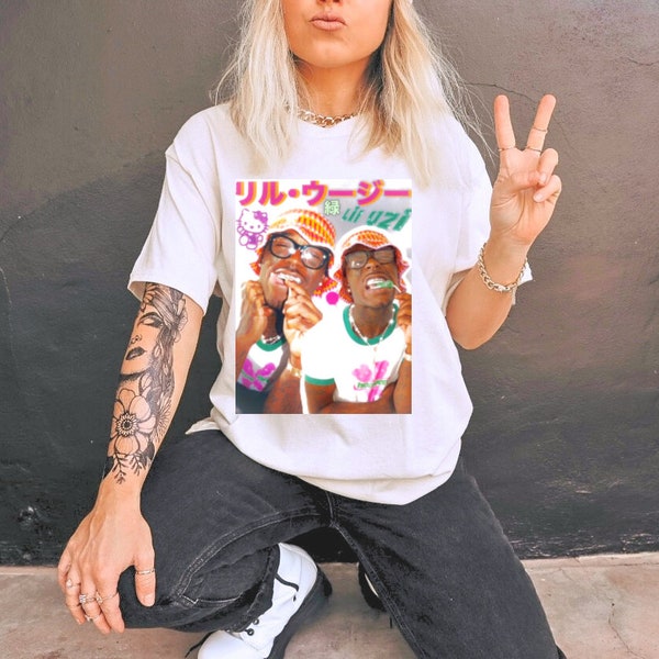 T-SHIRT Lil Uzi / Rap Tee Graphic Hip Hop Vintage Style / Camicia retrò anni '90 T-shirt a maniche corte in jersey unisex