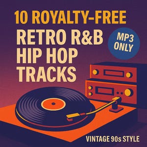10 Royalty-Free Retro R&B Hip Hop Tracks (MP3 Only) | Vintage 90s Style | Personal Use License