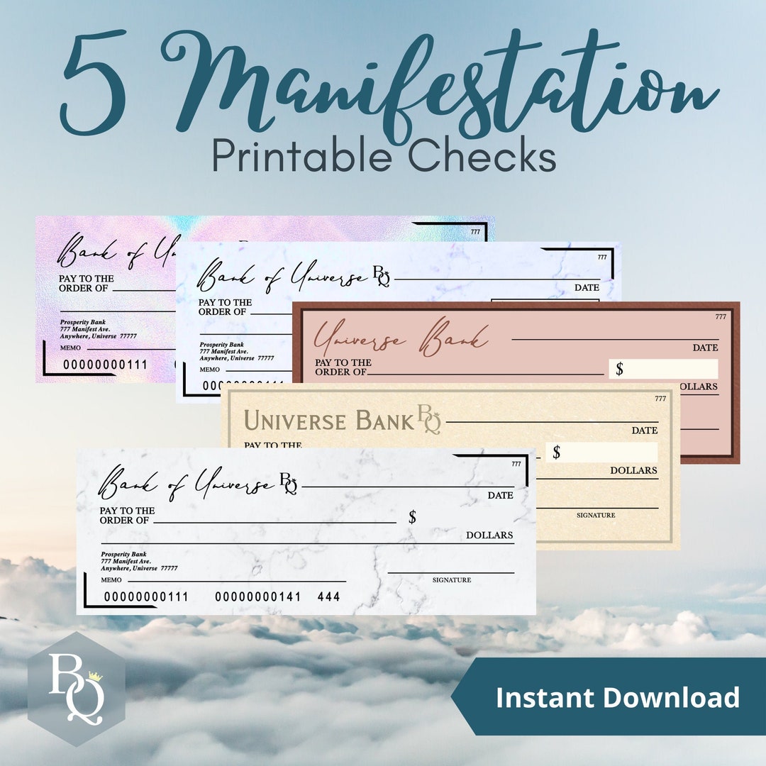 5 Manifestation Checks, Law of Attraction Checks, Law of Abundance ...
