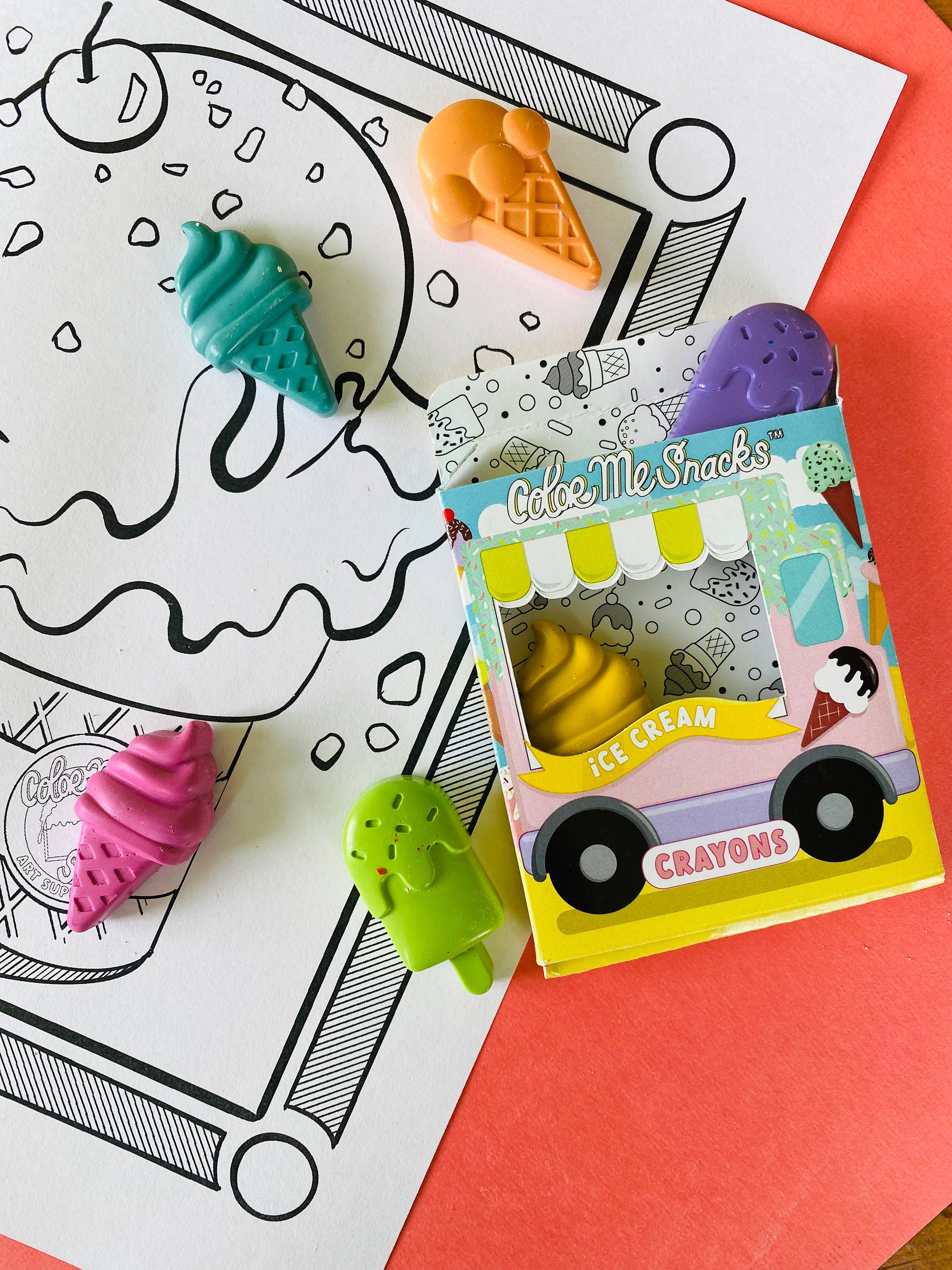 Ice Cream Crayons Etsy