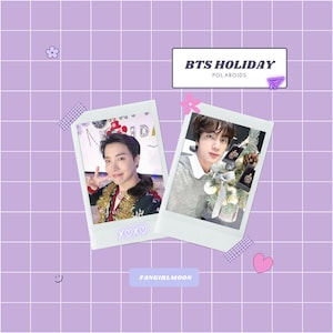 BTS Christmas, Holiday polaroids |Jimin, Namjoon, Jin, Jhope, Taehyung, Jungkook, Suga| Real Fujifilm Instax Prints | Fangirlmoon