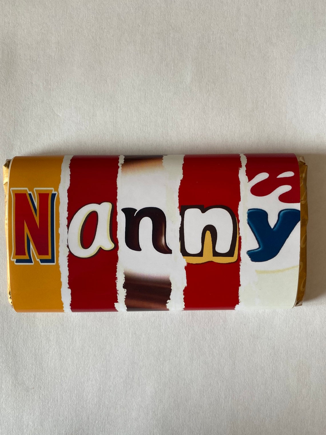 Novelty Chocolate Bar Wrapper personalised funny NANNY Etsy