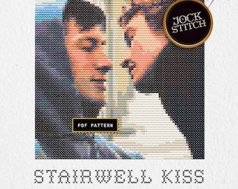 Trappenhuiskus | Verwarmd rivaliteit kruissteek pdf-patroon