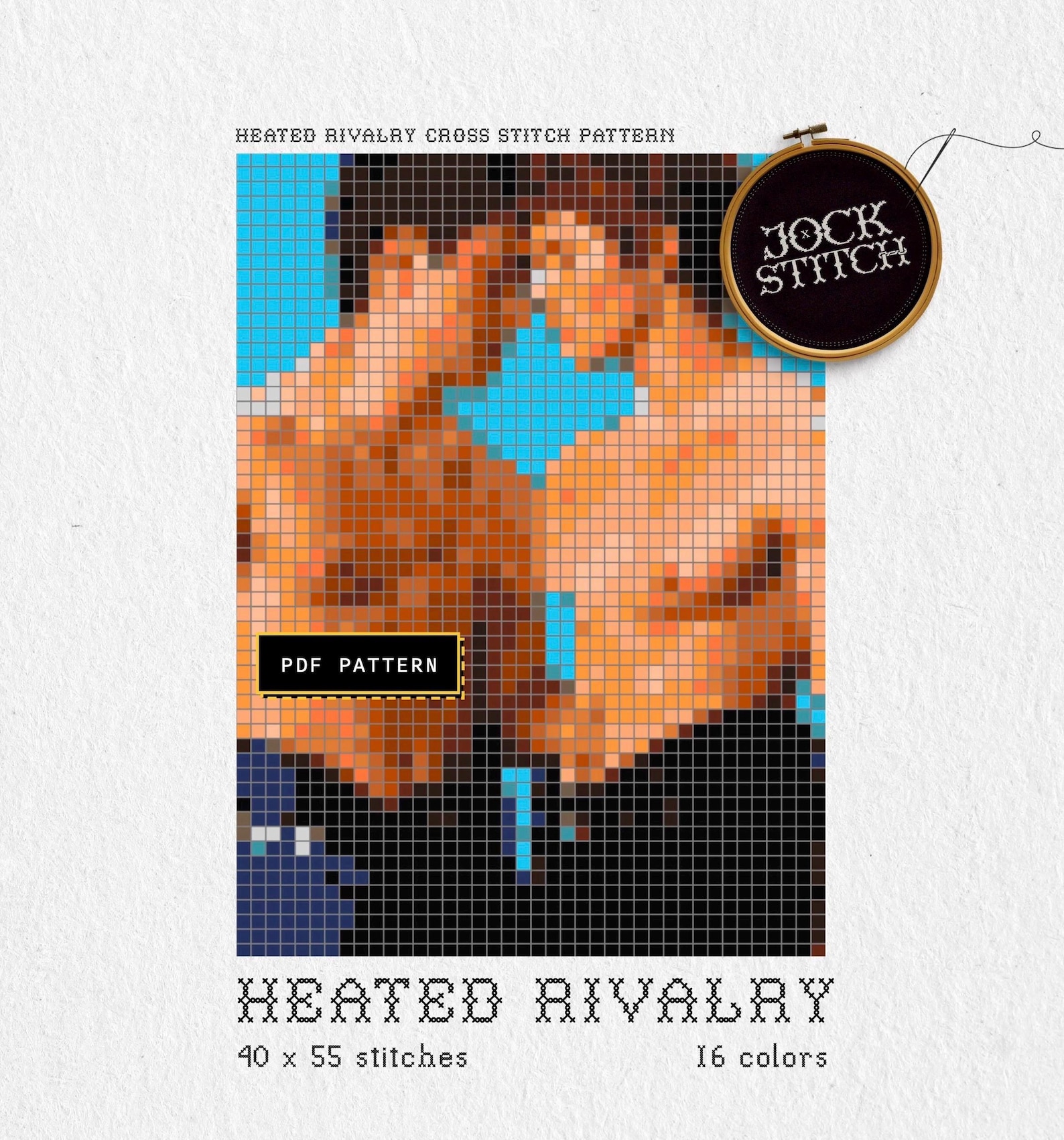 Heated Rivalry Cross Stitch PDF Pattern - Etsy