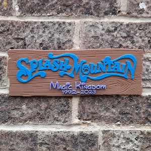 Splash mountain special edition 1992-2023 Plaque, inspired by the Disney ride, unique high quality sign made to order, Home Wall Art Decor
