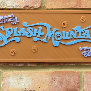 Splash mountain Plaque, inspired by the Disney ride, unique high quality sign made to order, Home Wall Art Decor
