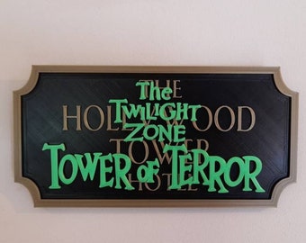 Twilight Zone Tower of Terror inspired Ride Sign