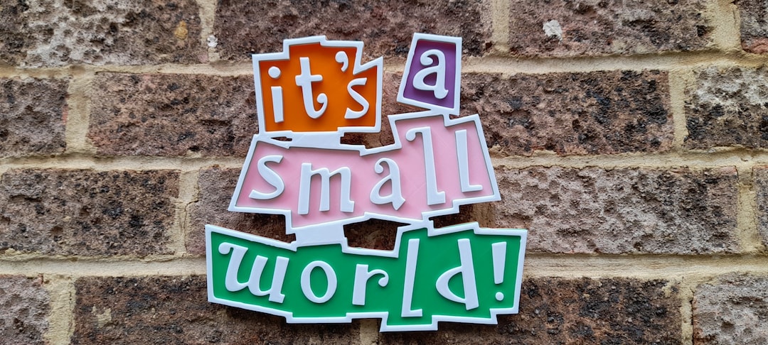 In A World Sign It's a Small World Inspired Sign - Etsy