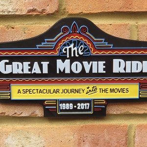 Great Movie Ride Plaque, inspired by the Disney ride at Hollywood Studios, unique high quality sign made to order, Home Wall Art Decor