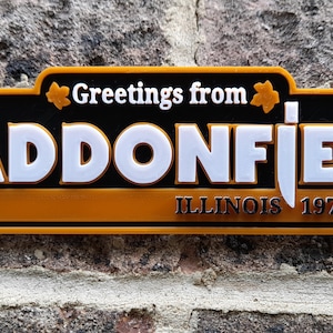 Halloween FilmHadonfield Plaque Schild Wanddekor, Disney Liebhaber Geschenk, Dekoration, Freizeitpark Erinnerungsstücke