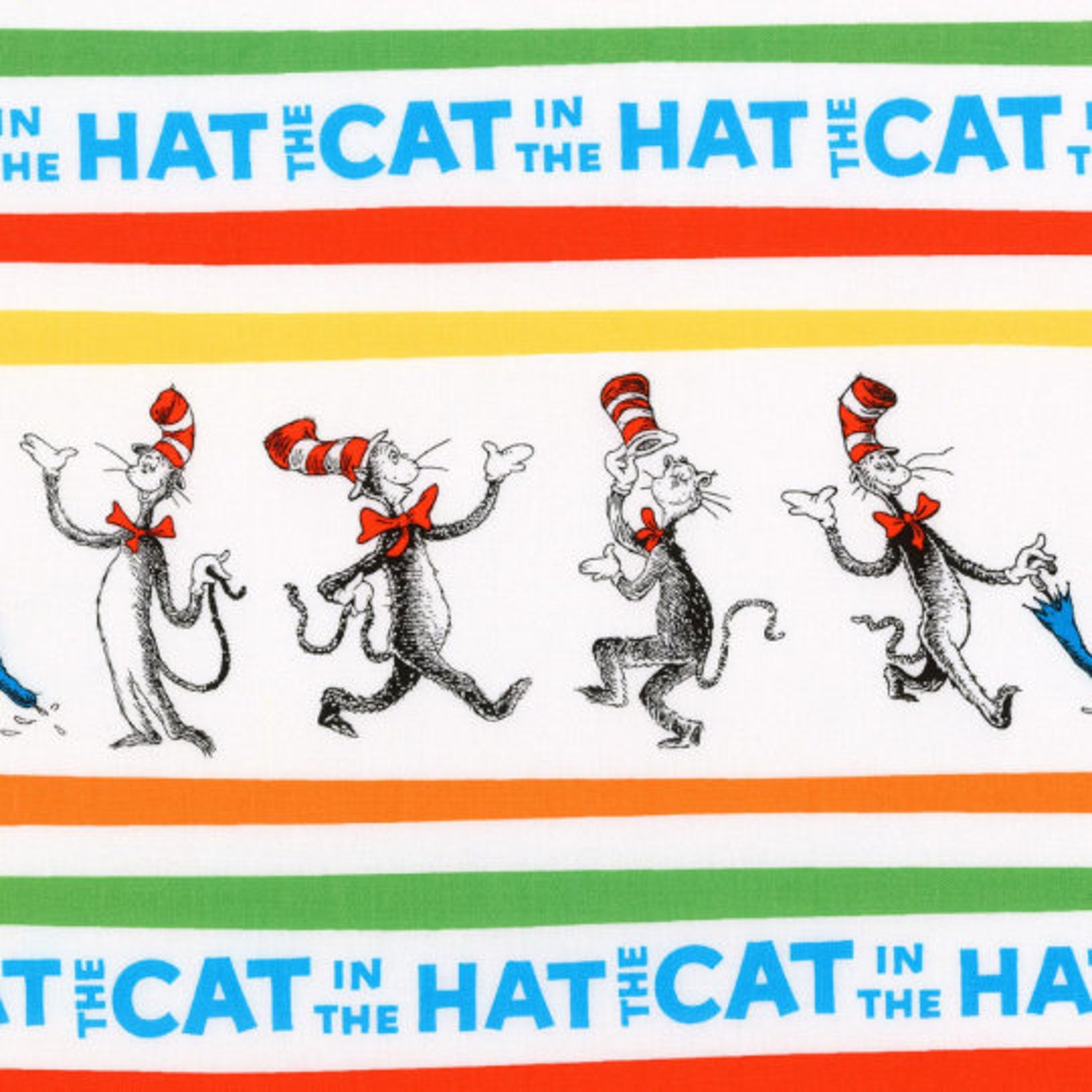 Le chat dans le chapeau tissu par cour tissu dr. seuss Etsy