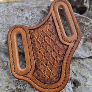 Handmade Full-Grain Leather Knife Sheath - Case Trapper Style and Similar