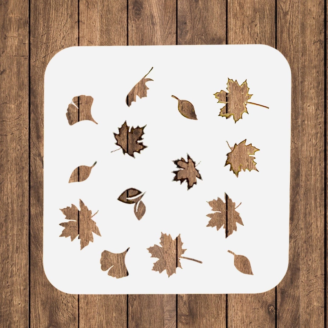 Stincil Fall Fall Leaves Reusable Stencil: Autumn Decor, 10 Mil Mylar Craft Stencil ...