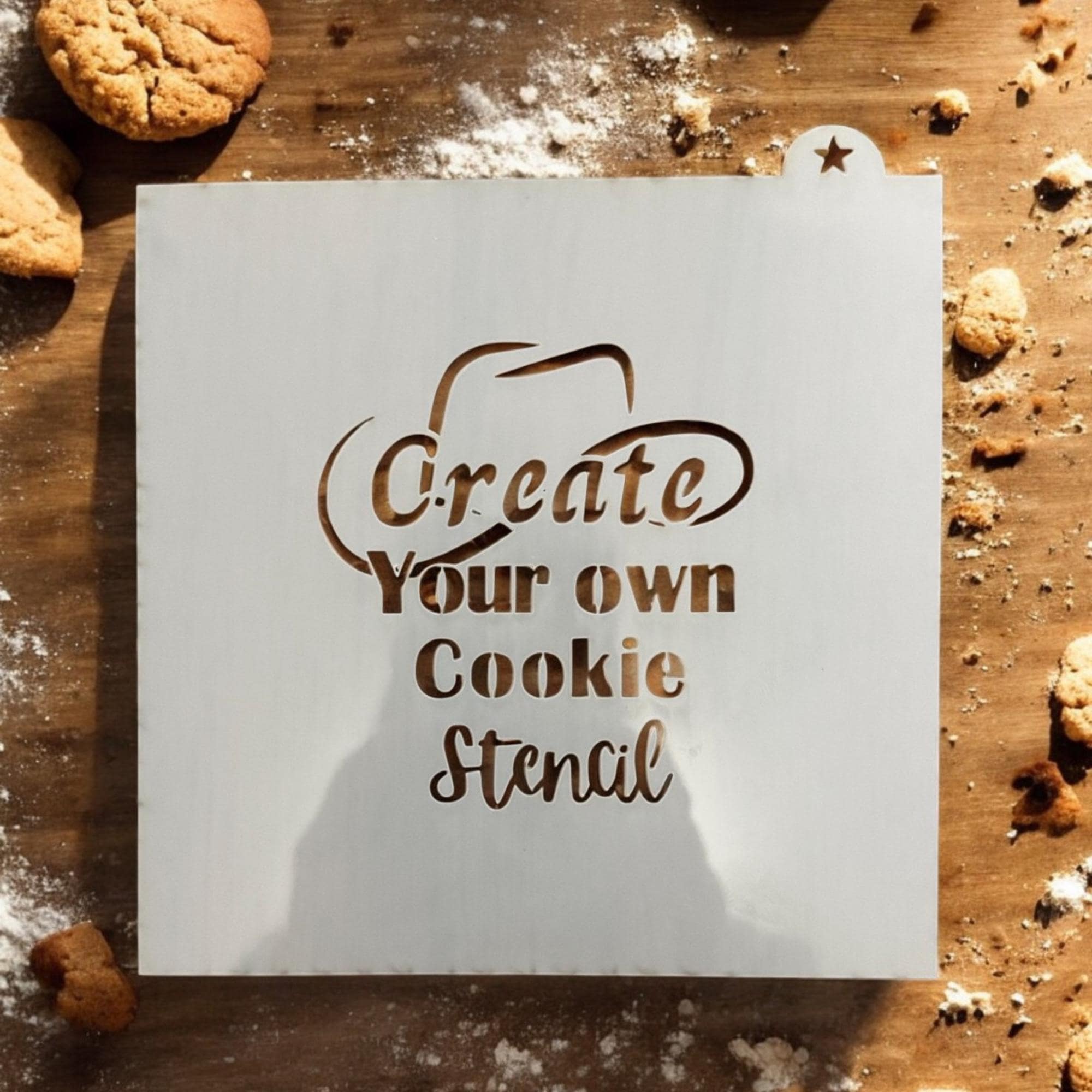 Custom Text Cookies Custom Cookie Stencil With Proof: Text, Logo, Reusable Mylar - Etsy