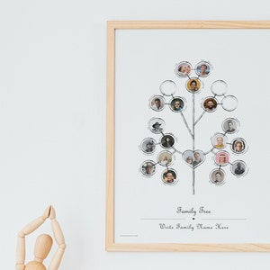 Family Tree Template // Family Photo Poster // Printable