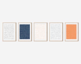 BoHo Dots & Blobs #01 // Everyday Abstracts // Set of 5 Prints // Printable Wall Art