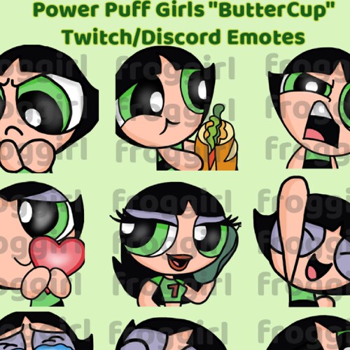 Cute Blossom Powerpuff Girls Emote Pack 9 Twitch Discord Etsy