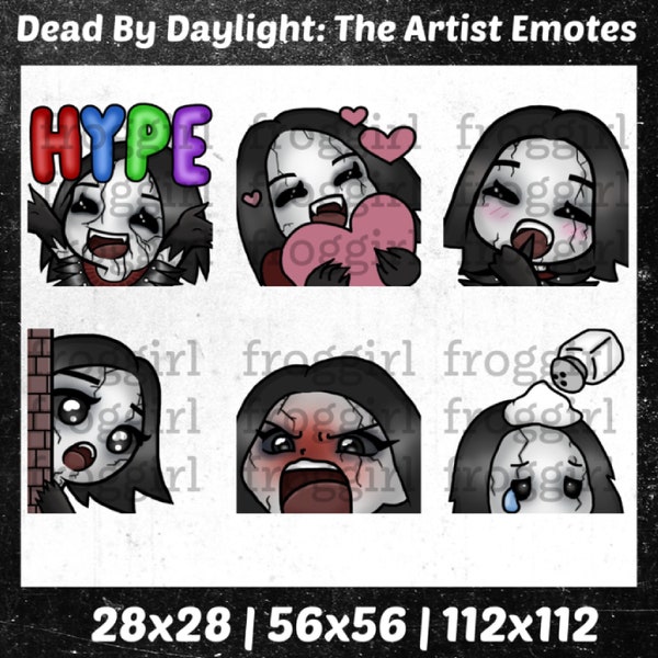 Dead By Daylight | Carmina Mora | The Artist Emotes | DBD | Killer Emotes | Twitch | Youtube | Discord | Kawaii | Cute