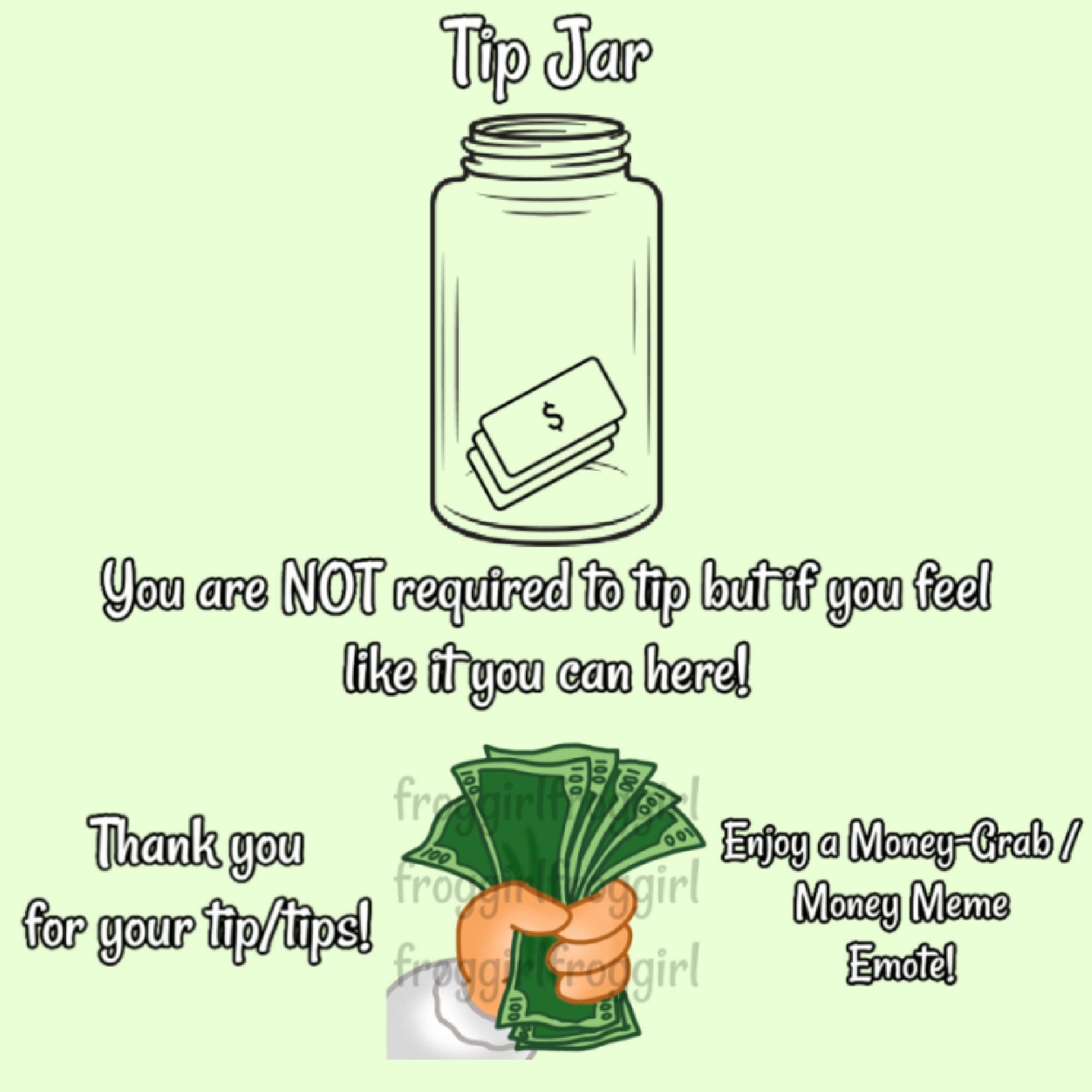 Tip Jar Twitch Money/meme Emote Etsy