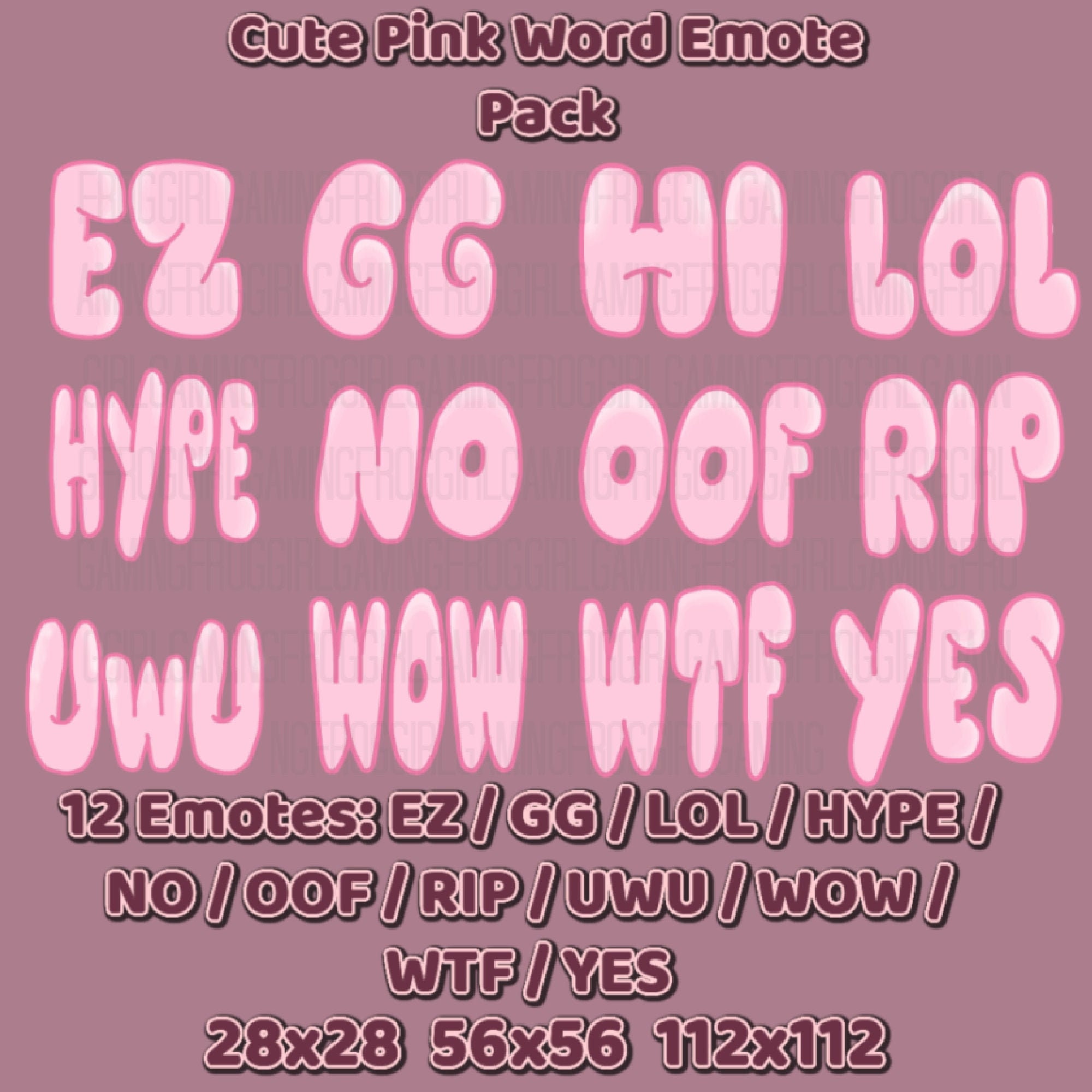 Cute Pink Word Twitch Emotes Text Emotes Cute Emotes Pink Emotes 12 ...