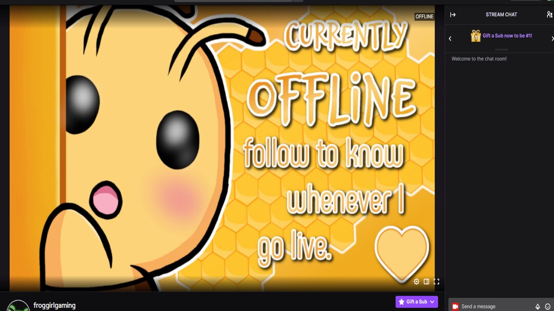 Cute Bee Twitch Offline Screen | Yellow | Kawaii | Cute | Bee | Offline ...