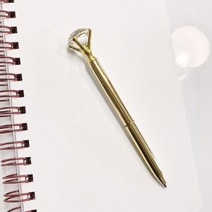 QUEEN CROWN PEN Large Crown Top Pens Crystal Gem Wedding Pen Luxe