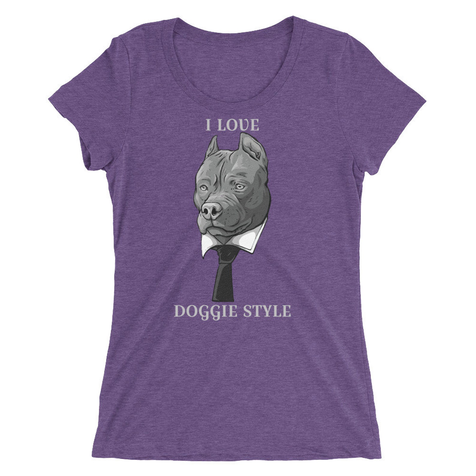 I Love Doggie Style Pit Bull Offensive Humor TShirt For Girl Etsy