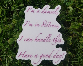 Megara Sticker, Hercules Sticker, Hercules Quote Sticker, Meg Quote Sticker, Damsel In Distress Quote, Meg Quote, Meg Sticker, Hercules