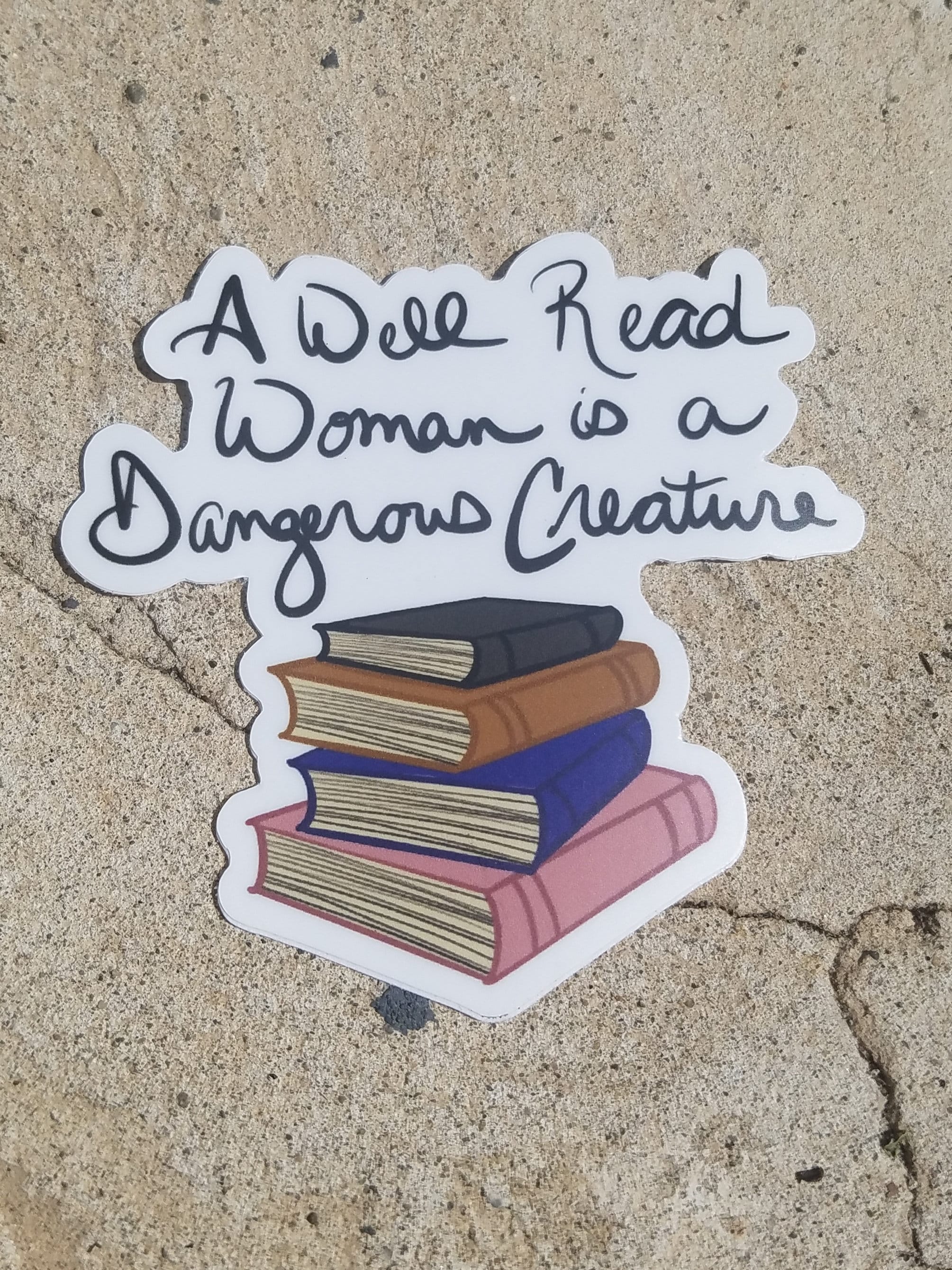 Book Quote Sticker Book Lovers Sticker A Well Read Woman is - Etsy.de