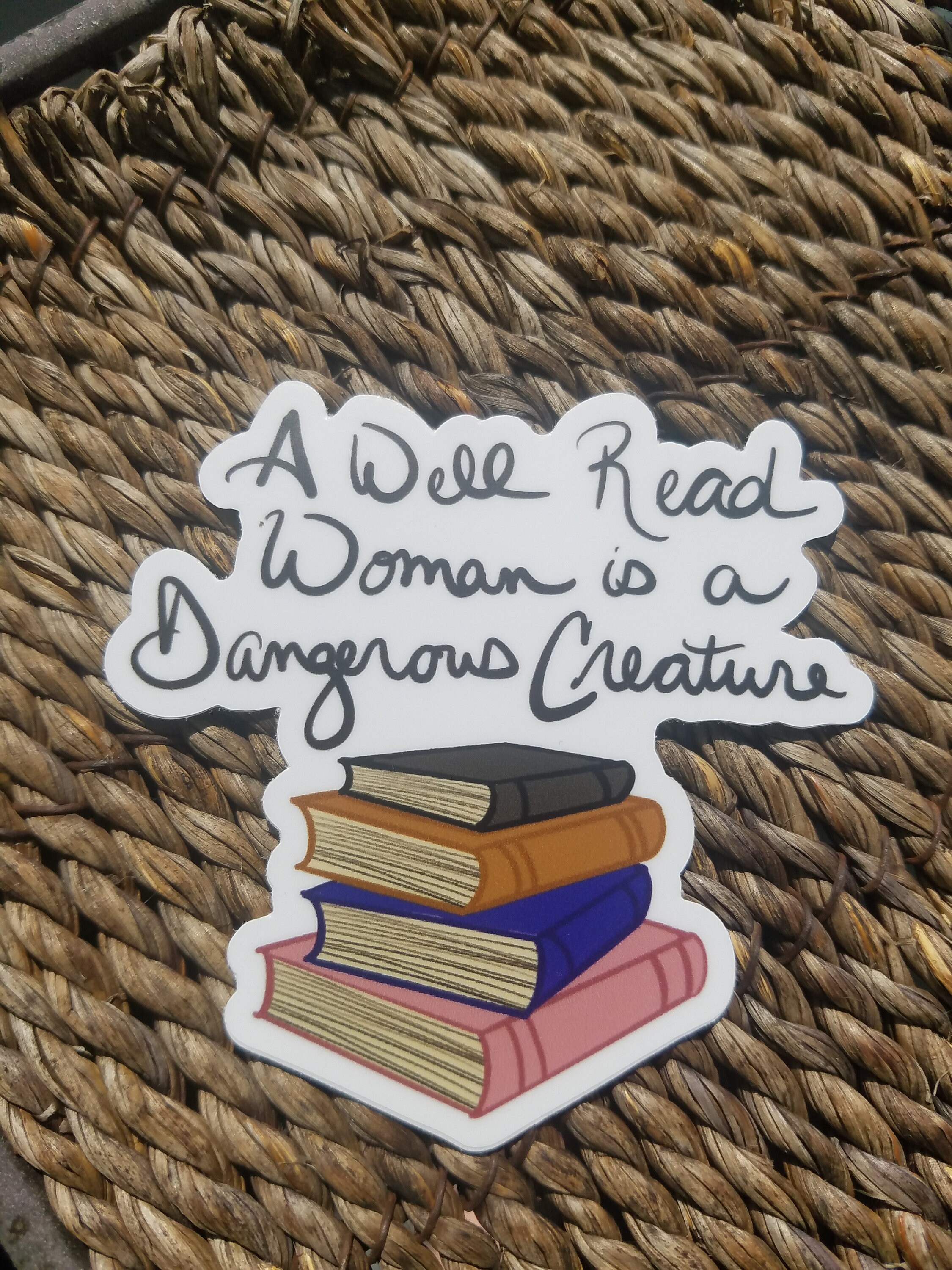 Book Quote Sticker Book Lovers Sticker A Well Read Woman is - Etsy.de