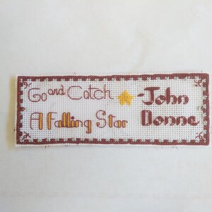 Go and Catch a Falling Star Cross-Stitch Bookmark