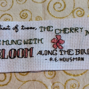 A.E. Housman - Cherry Tree -- Spring - Bookmark