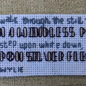 Velvet Shoes Quote - Cross Stitch Bookmark