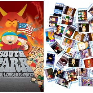Larger Pack of 20x Genuine 35mm Clips - South Park Bigger, Longer & Uncut (1999) 35mm Film Cell Movie Filmcell Pack